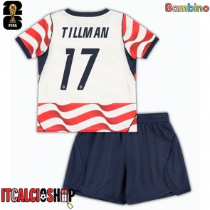 Stati Uniti Malik Tillman #17 Prima Maglia Bambino Mondiali 2026 Manica Corta (+ Pantaloni corti)